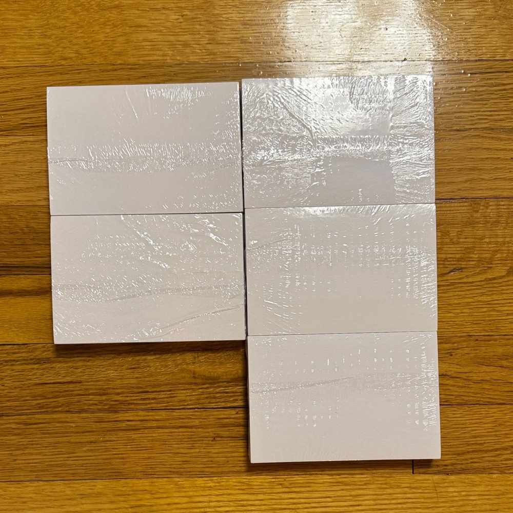 5 packs of 4” x 6” Blank index Cards -100 cards per pack